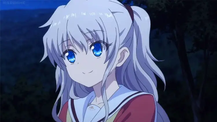 White blue anime